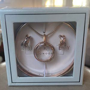 Buckley of London three piece set - earrings, necklace, and bracelet